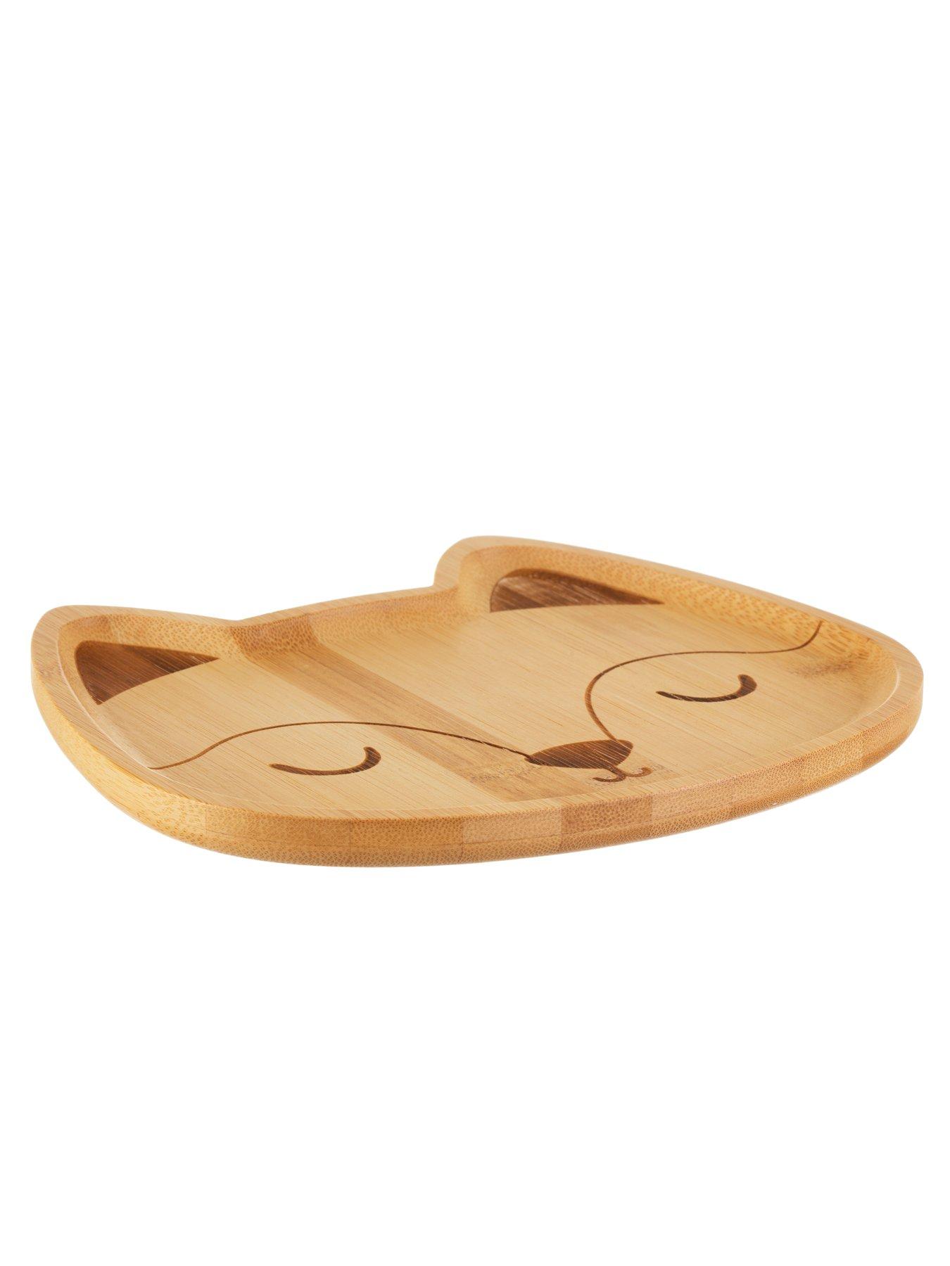 Sass Belle Woodland Fox Bamboo Plate And Set Of 3 Spoons Very