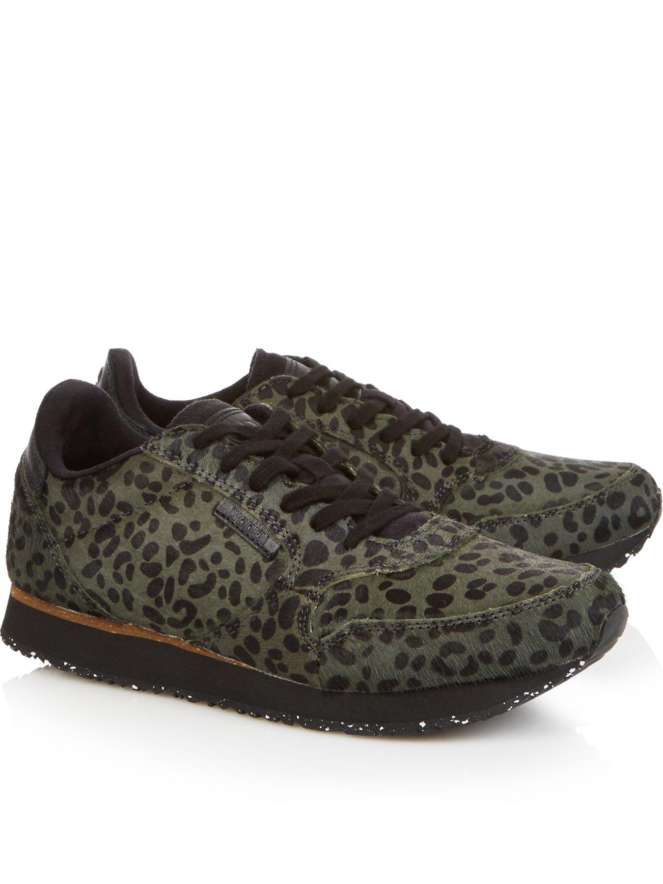 woden trainers leopard print