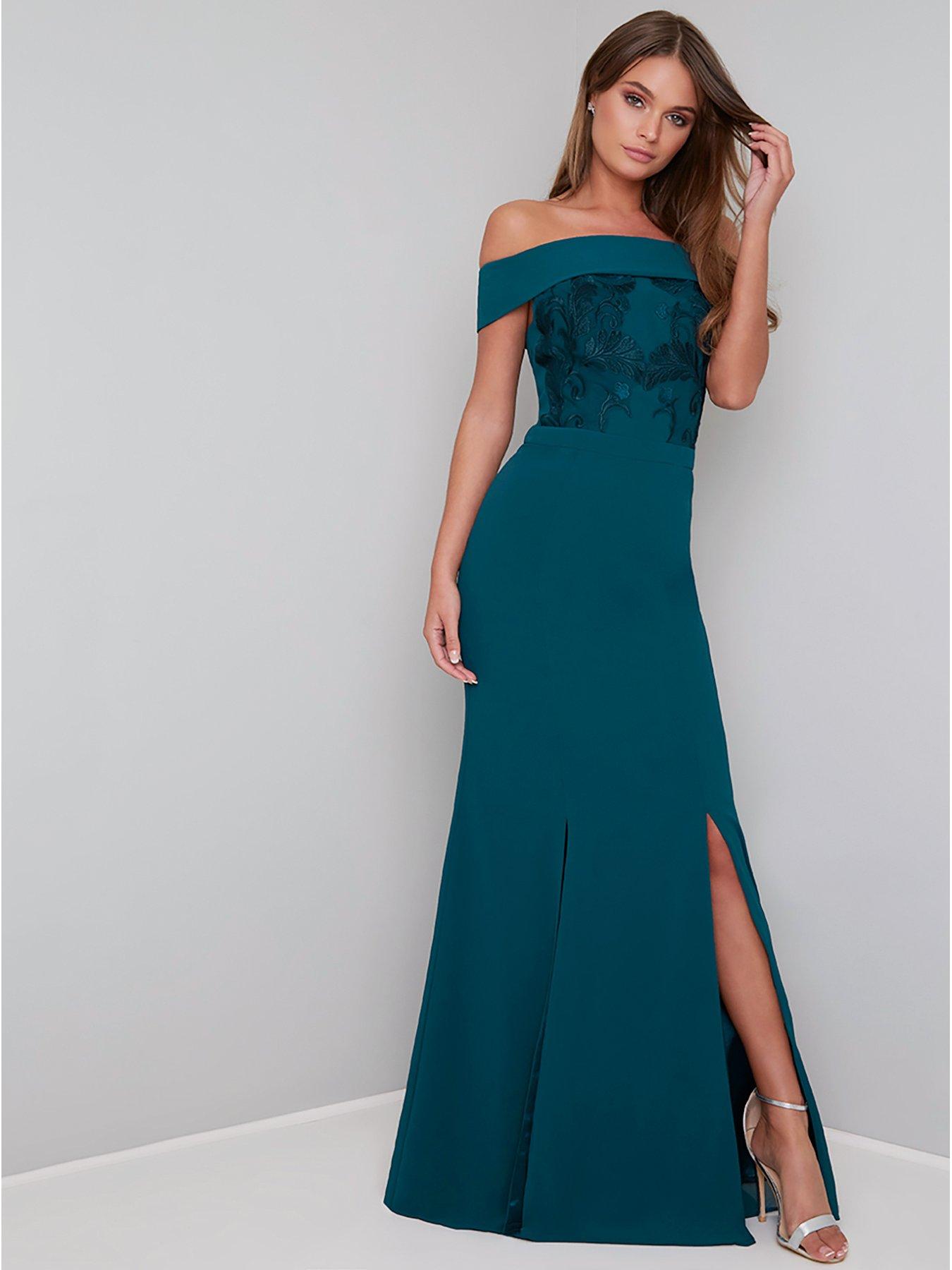 chi chi london blue maxi dress