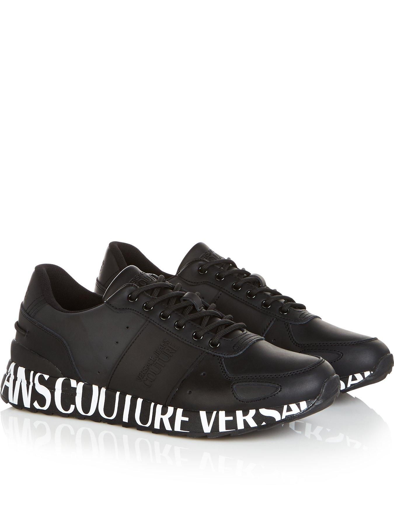 versace jeans logo trainers black