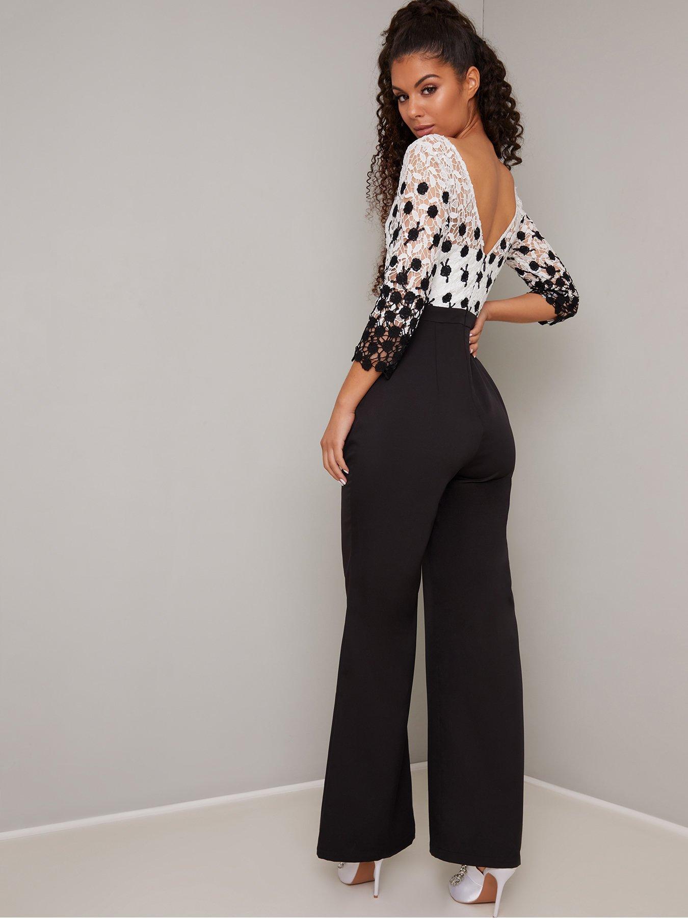 black and white jumpsuit uk