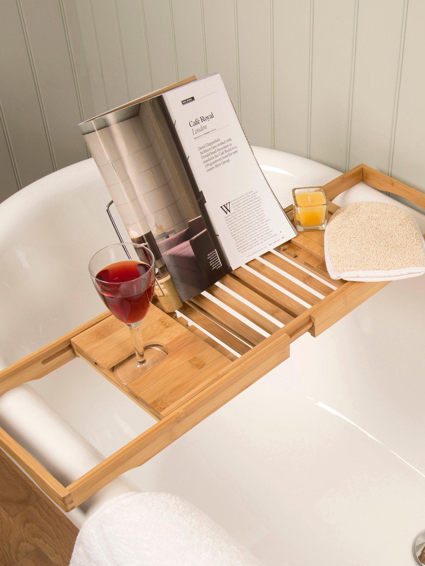 Croydex Adjustable Bamboo Bath Bench