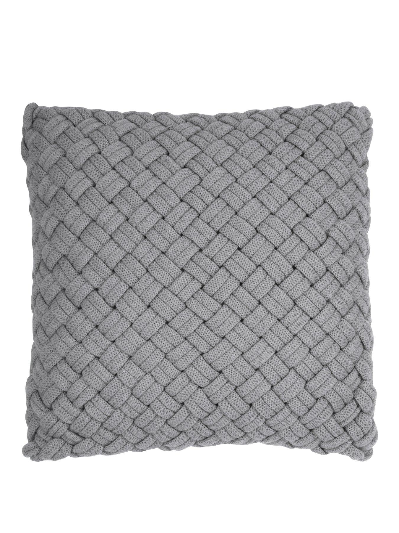 Catherine Lansfield Pom Pom Embellished Filled Cushion White 30 x 40 cm