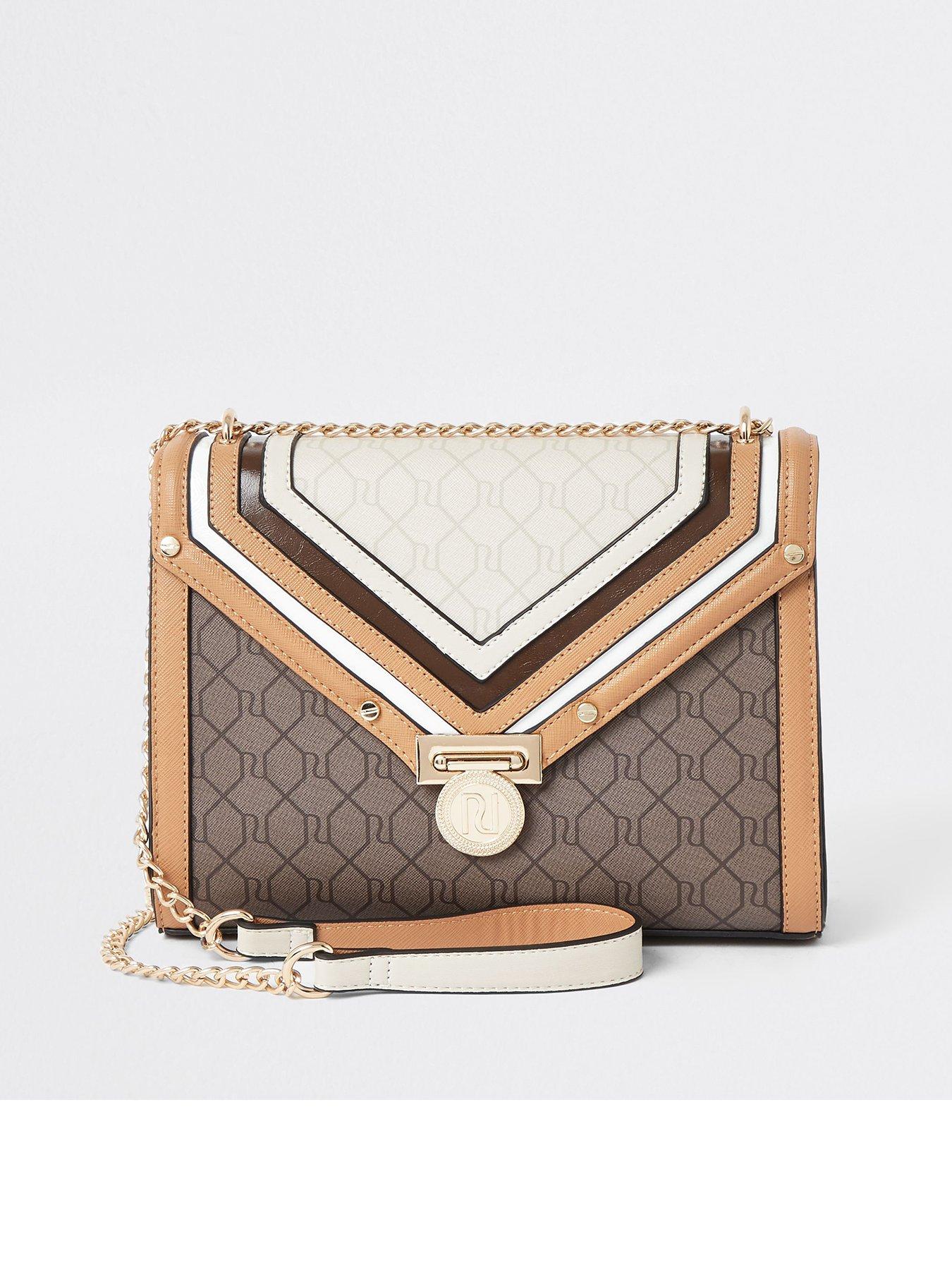 beige river island bag