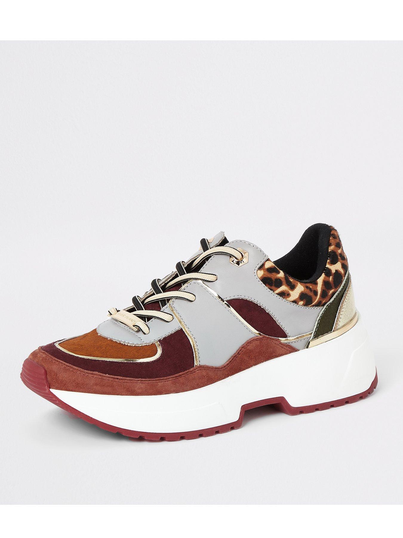 river island leopard trainers