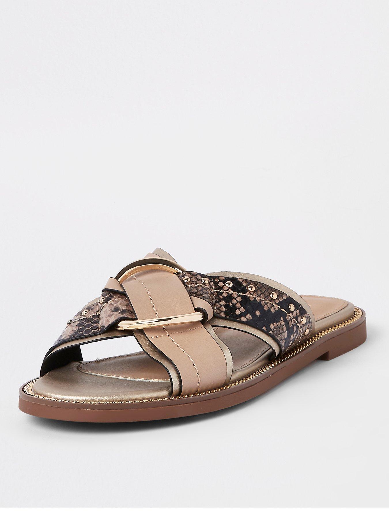 river island flat sandals