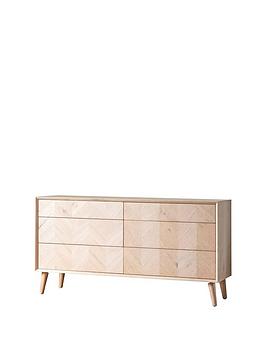 Product photograph of Gallery Barmera 6 Drawer Sideboard from very.co.uk