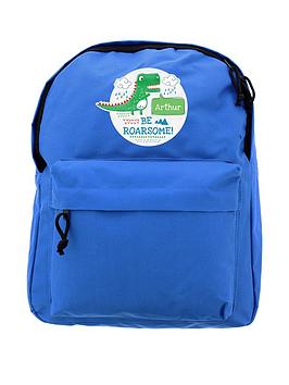 The Personalised Memento Company Bespoke Dinosaur Be Roarsome Backpack