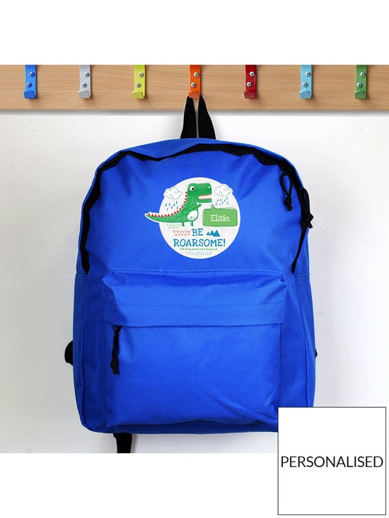 stillFront image of the-personalised-memento-company-personalised-dinosaur-backpack