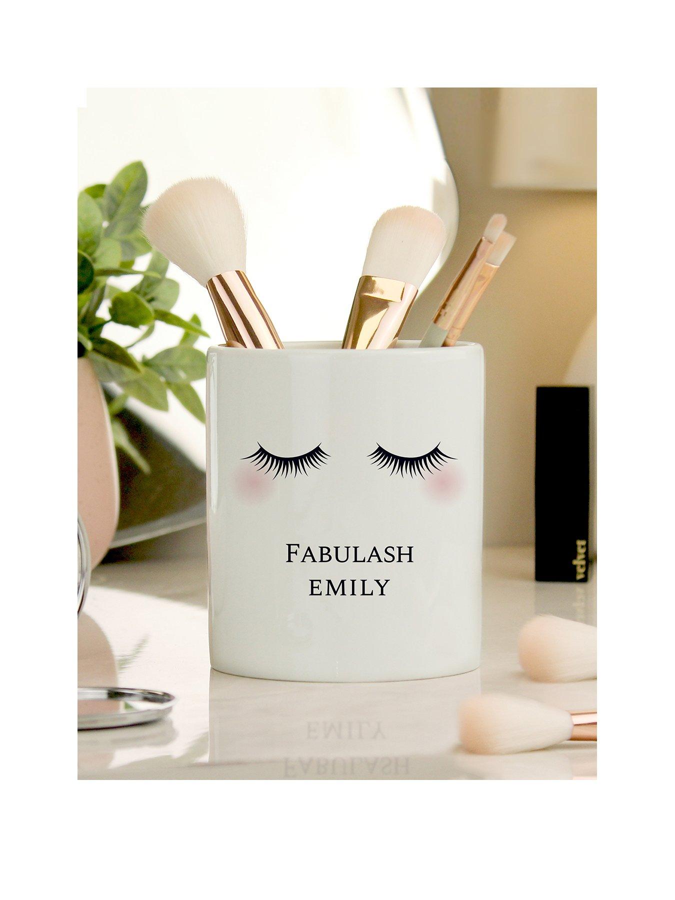 Product photograph of The Personalised Memento Company Personalised Eyelashes Ceramic Storage Pot from very.co.uk