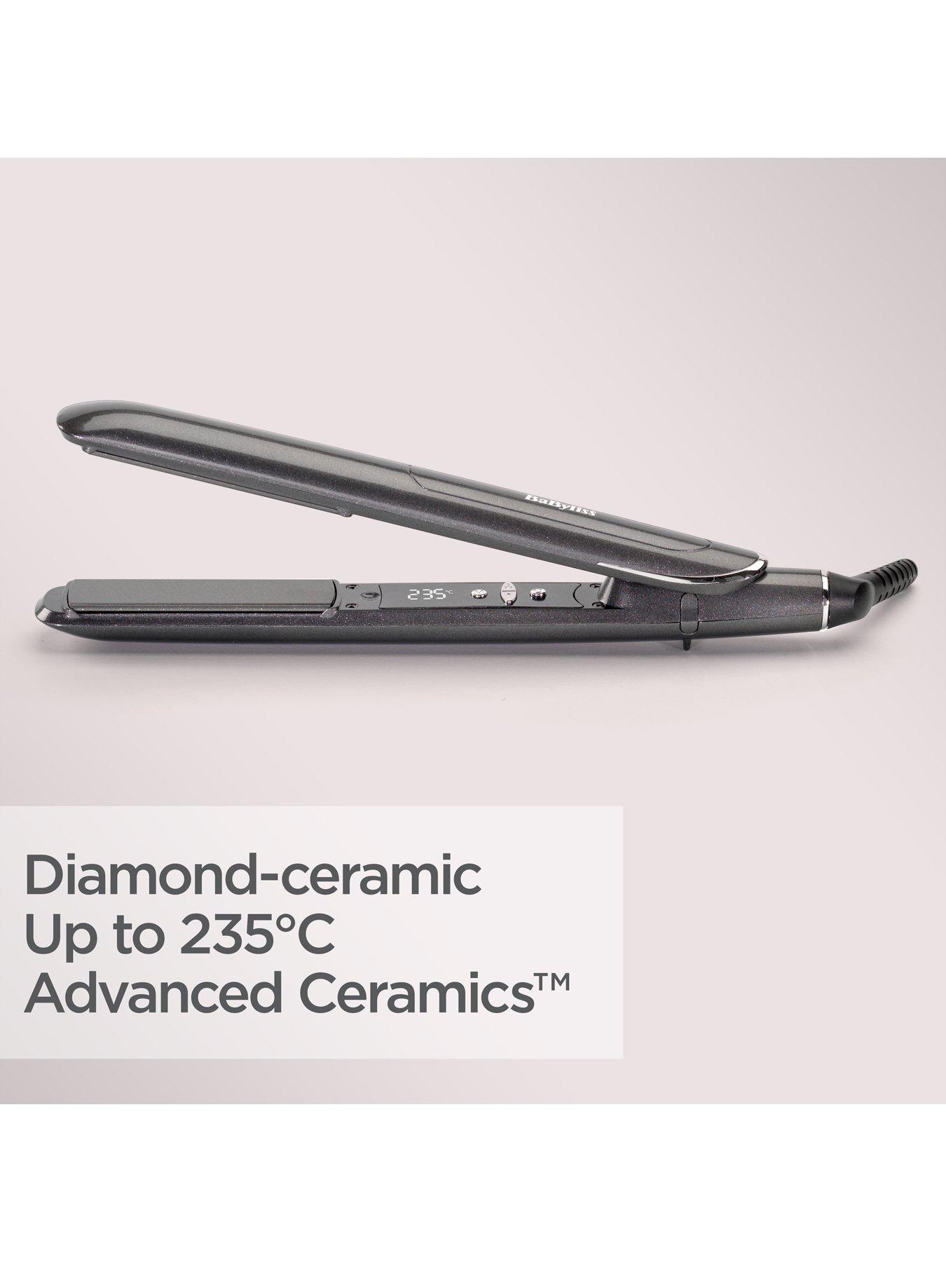 Diamond top hair straightener