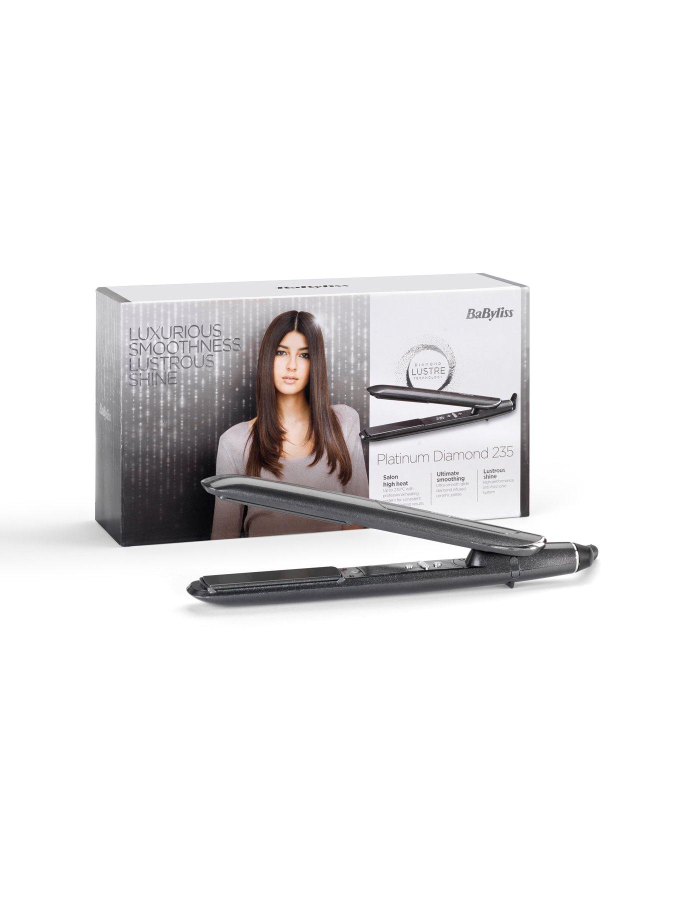 Diamond hair outlet straightener