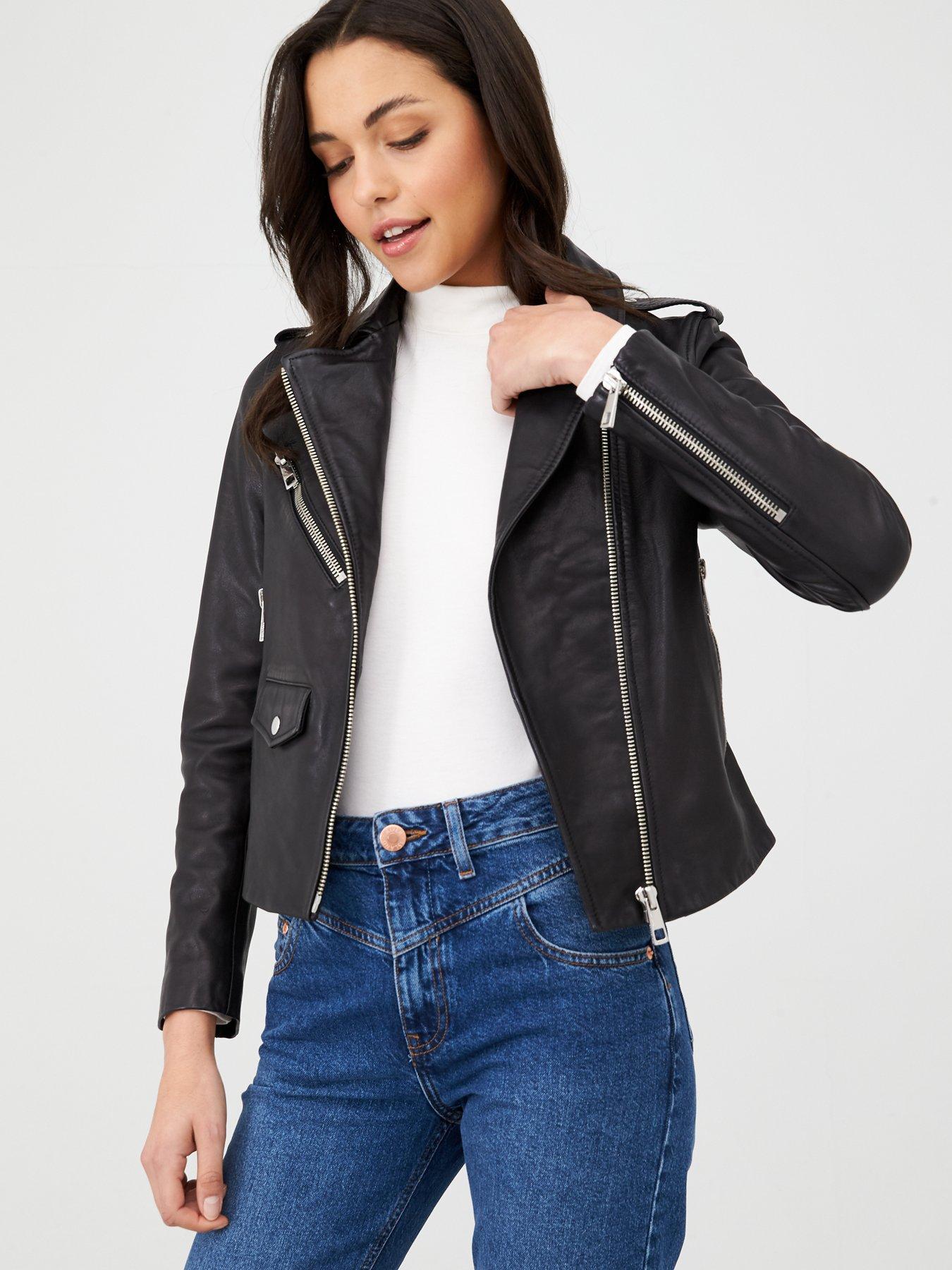 ladies leather jacket size 24