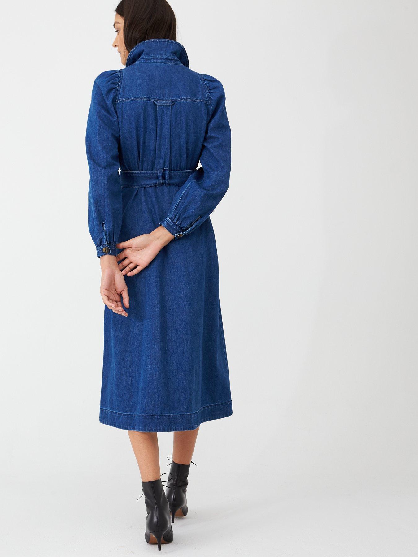 denim midi shirt dress uk