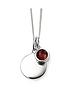  image of the-love-silver-collection-sterling-silver-engravable-pendant-necklace-with-birthstone-charm