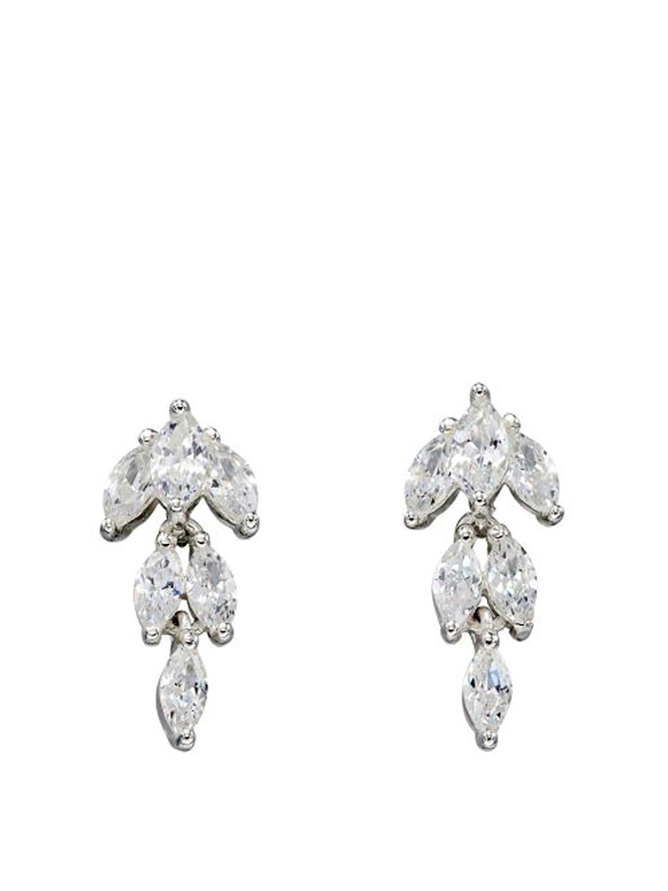 The Love Silver Collection Sterling Silver Cubic Zirconia Marquise Drop Earrings review