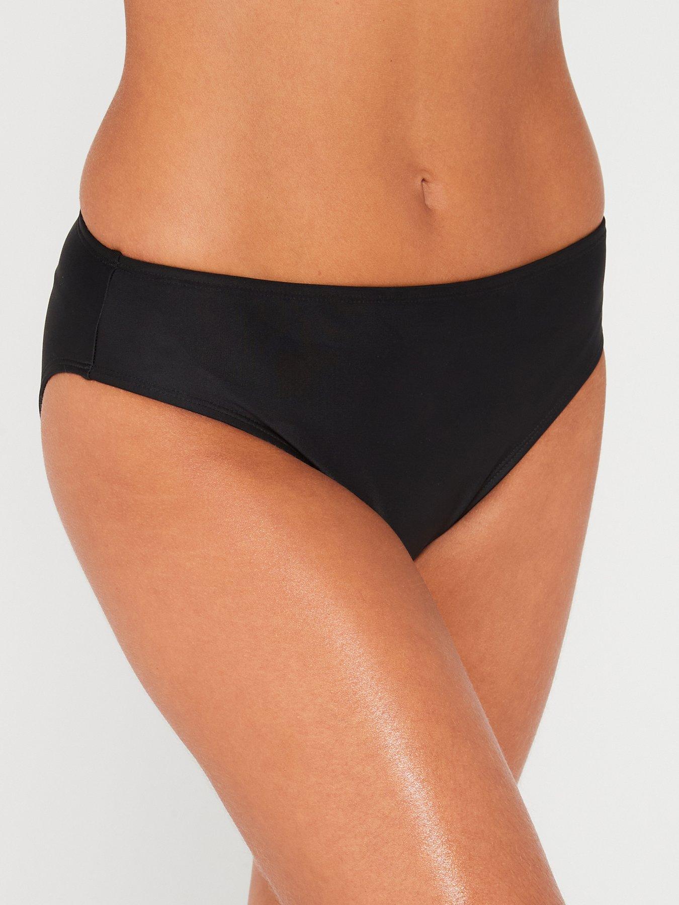 undefined Shape Enhancing Mid Rise Bikini Brief- Black