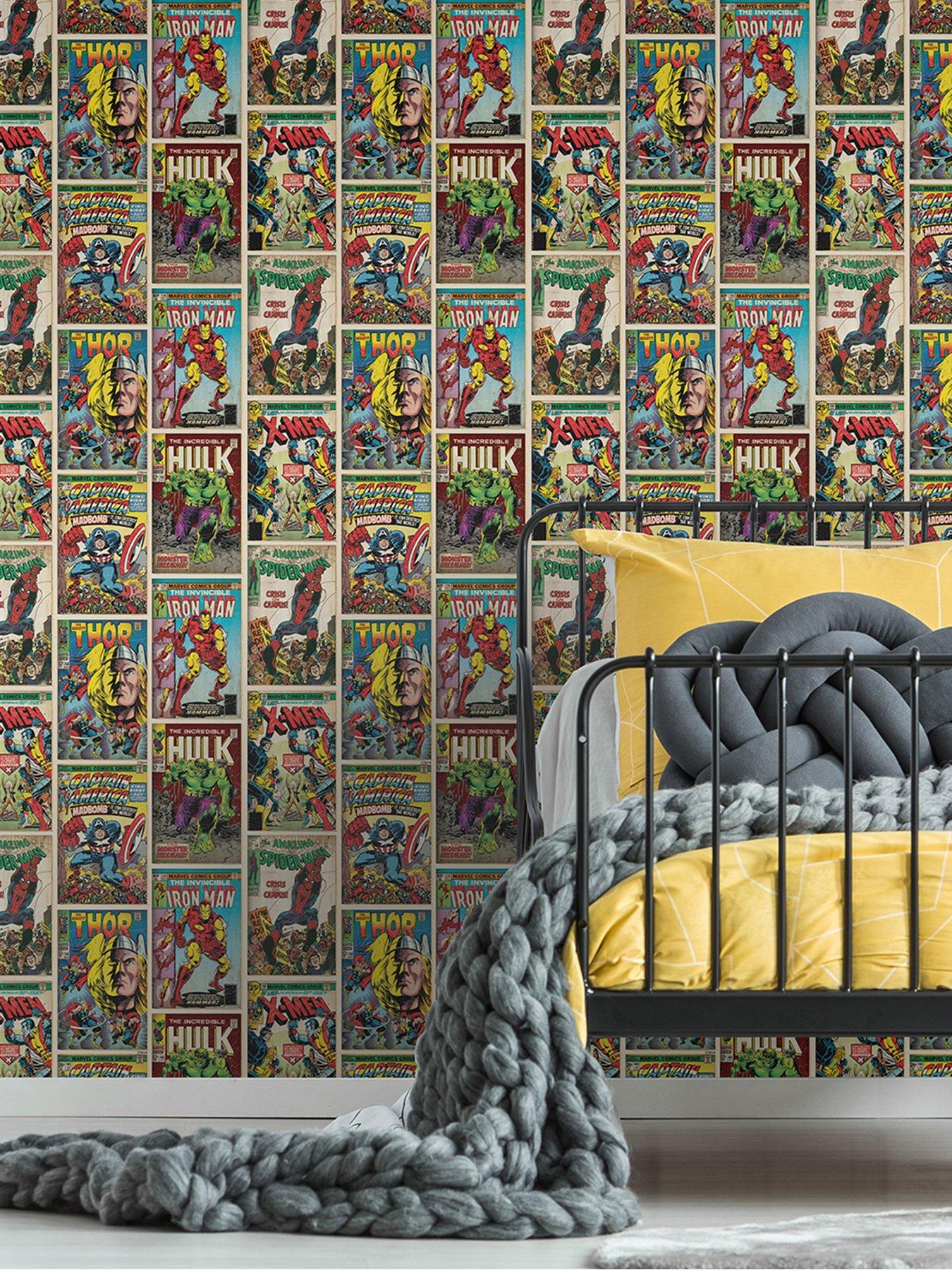 Product photograph of Marvel Kids Action Heroes Wallpaper from very.co.uk
