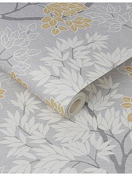 Product photograph of Fresco Lykke Tree Wallpaper from very.co.uk