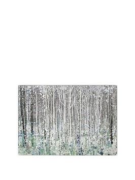 Product photograph of Art For The Home Watercolour Woods Canvas With Metallic Detailing from very.co.uk
