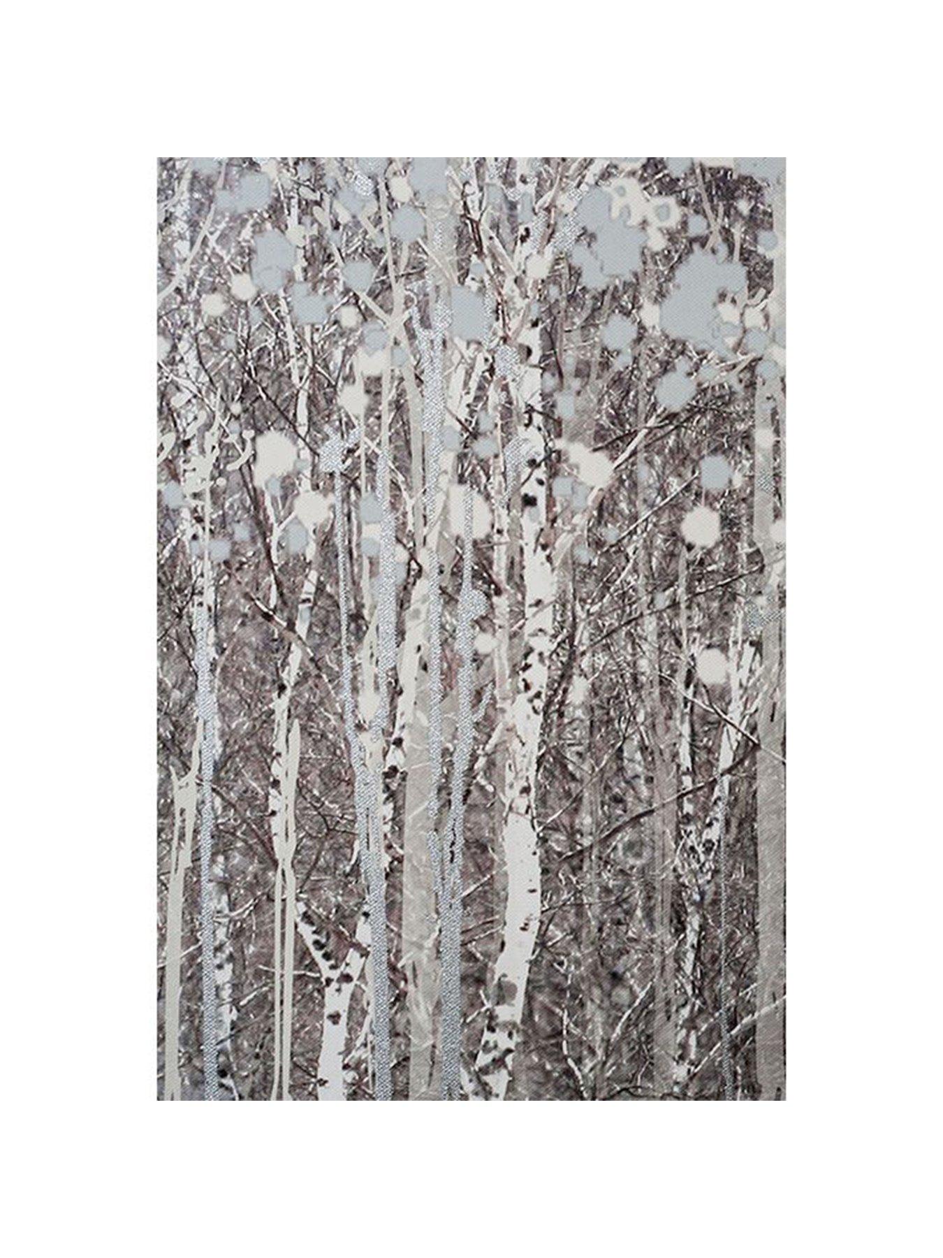 Image 3 of 4 of Art For The Home Watercolour Woods Canvas with Metallic Detailing
