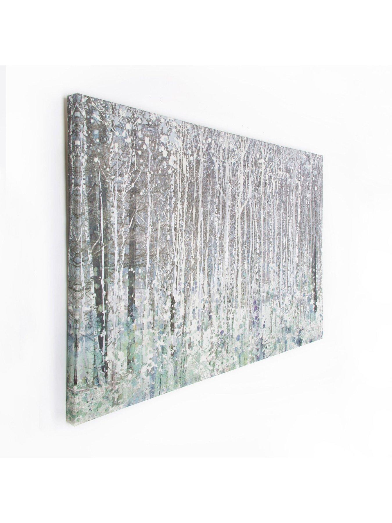 Image 4 of 4 of Art For The Home Watercolour Woods Canvas with Metallic Detailing
