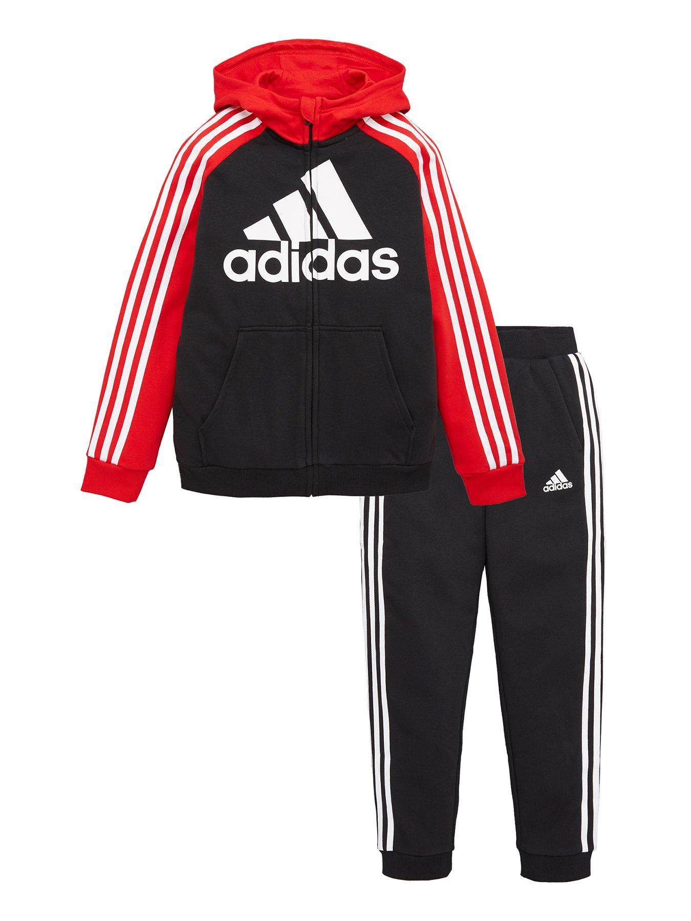 adidas red tracksuit boys