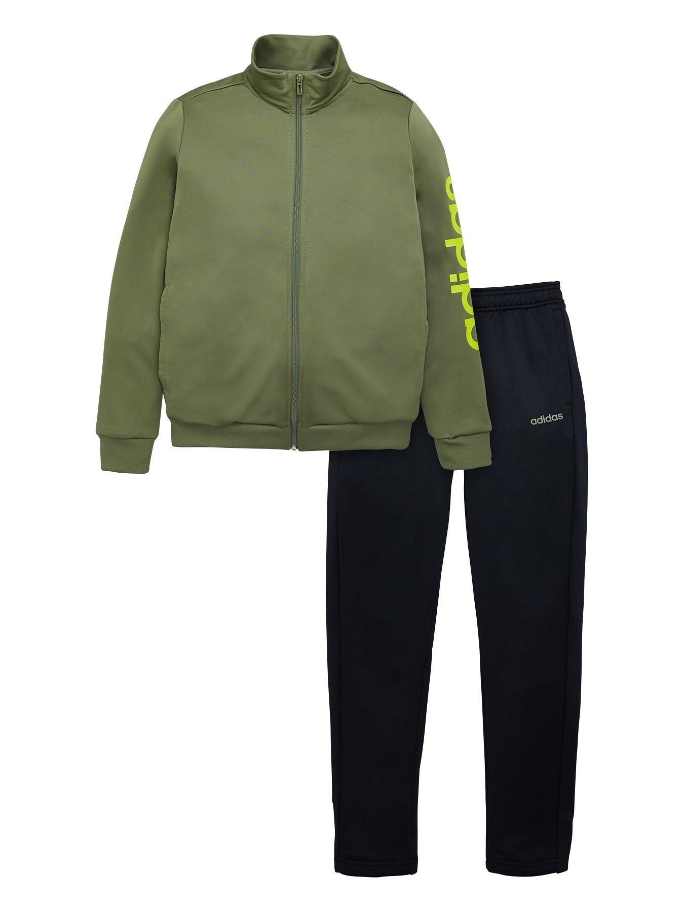 green adidas tracksuit boys