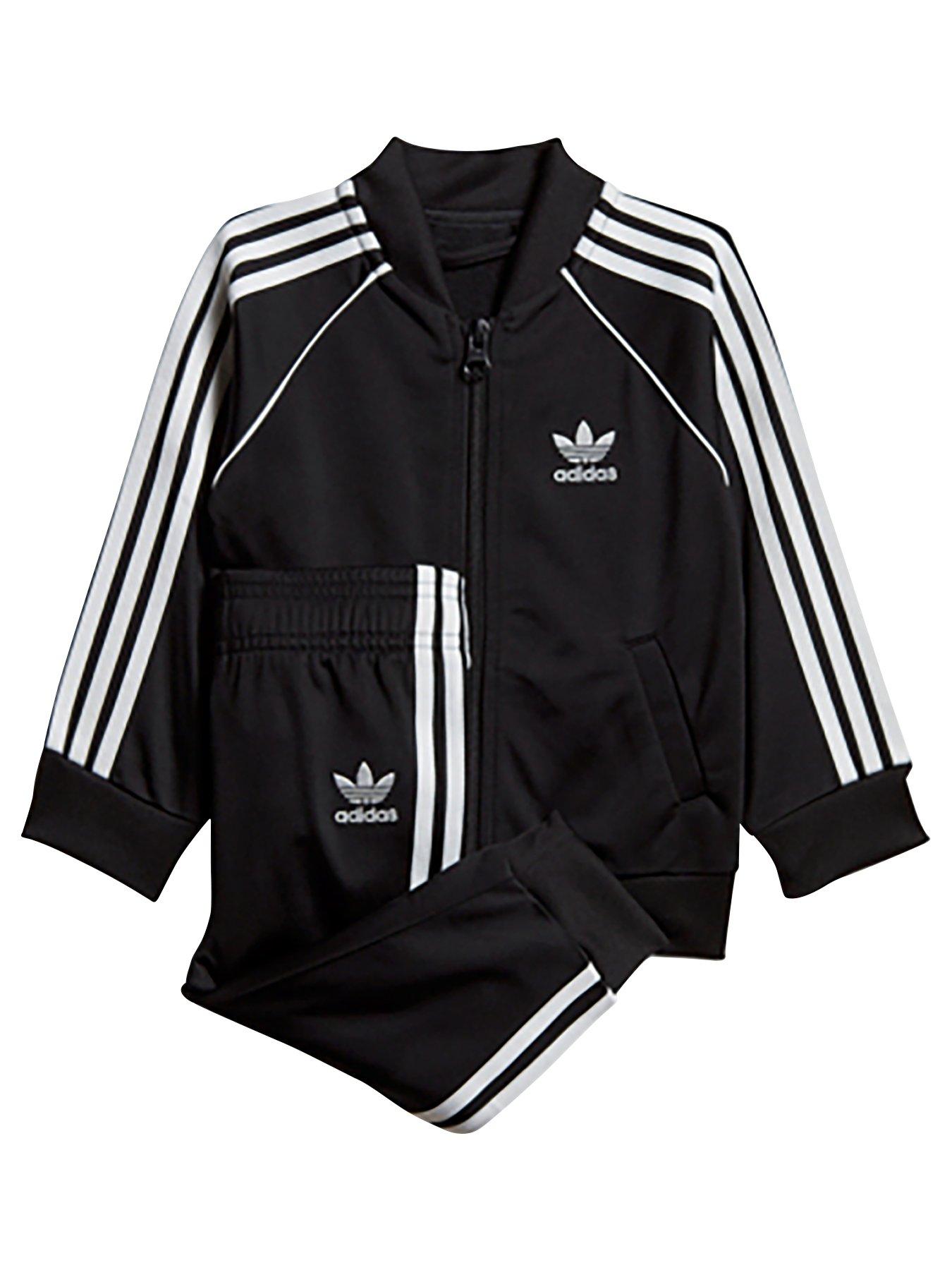 black adidas superstar tracksuit