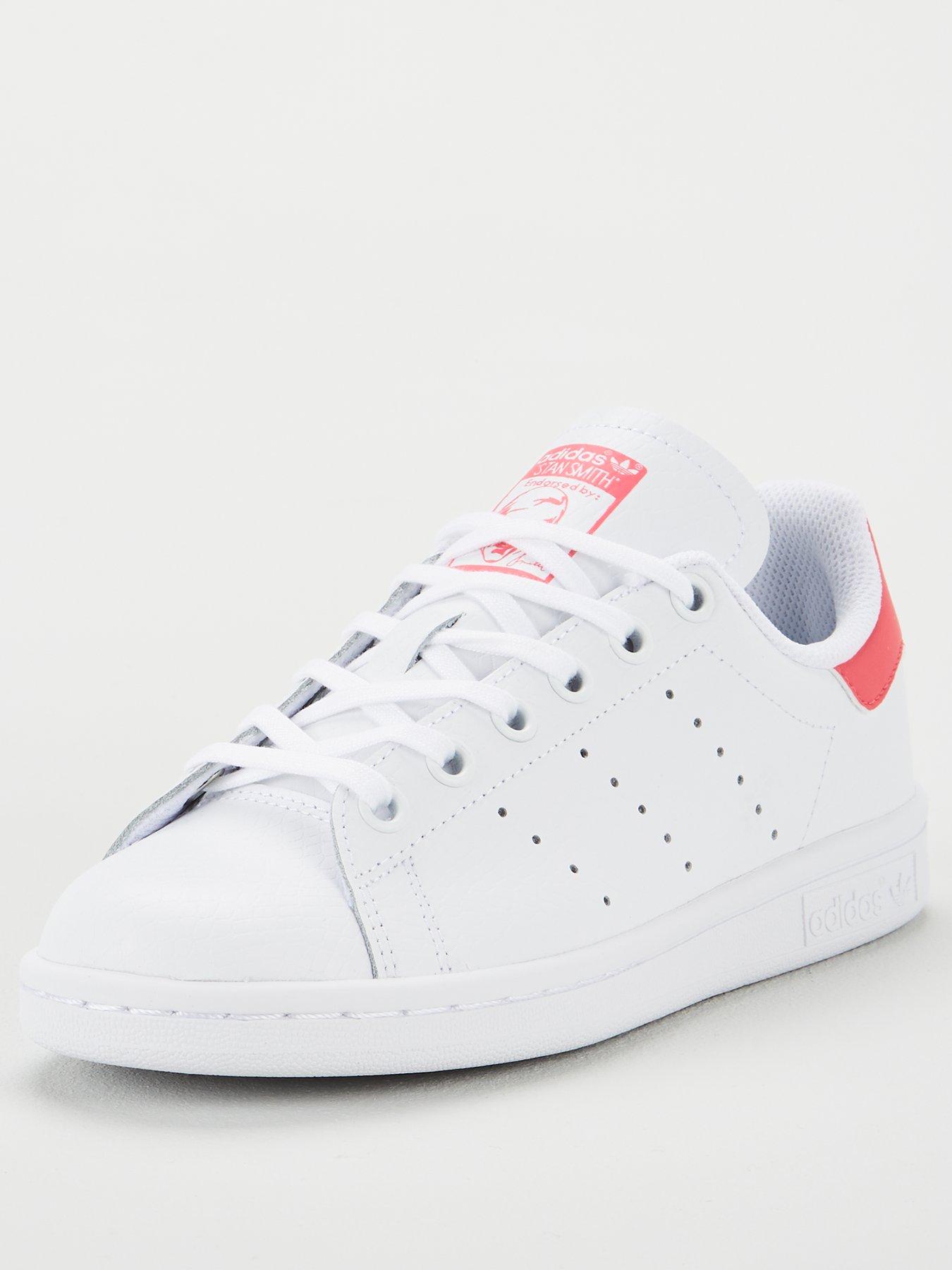 adidas originals stan smith trainers in white and pink