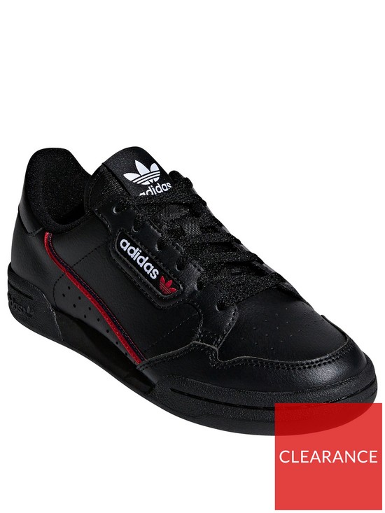 front image of adidas-originals-continental-80-junior-trainers-black