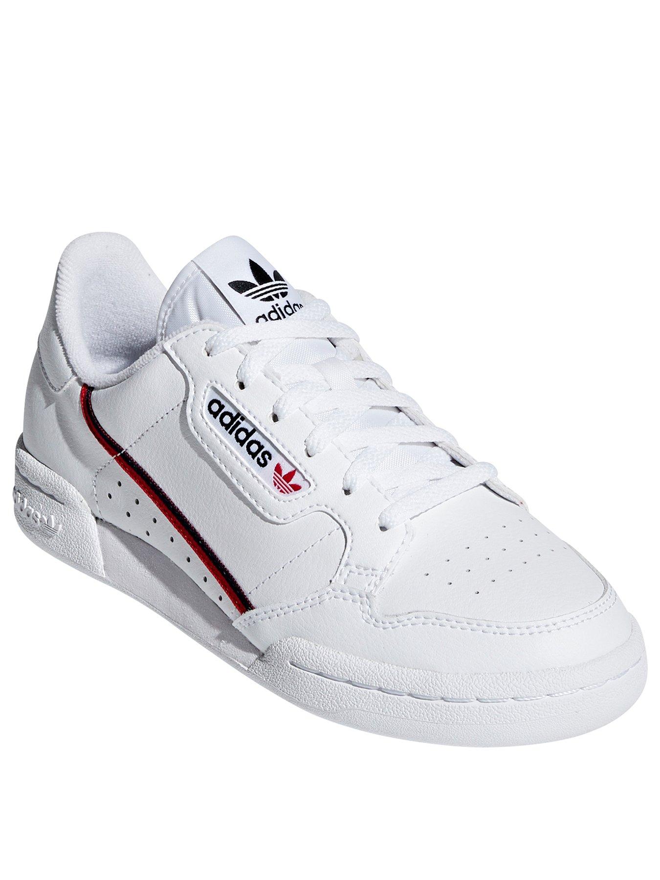 adidas Originals Unisex Junior Continental 80 Trainers - White | very.co.uk