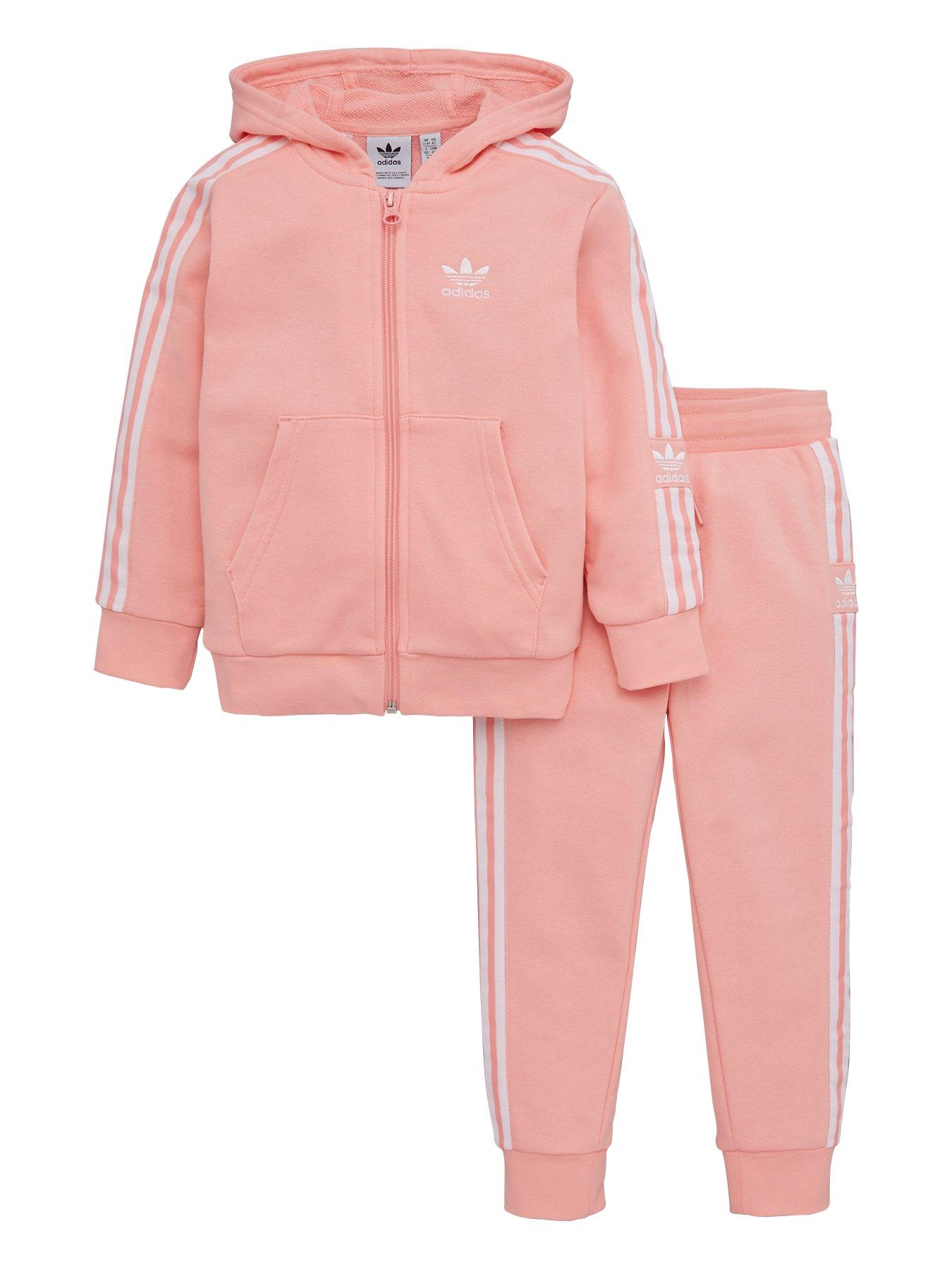 pink and orange adidas tracksuit