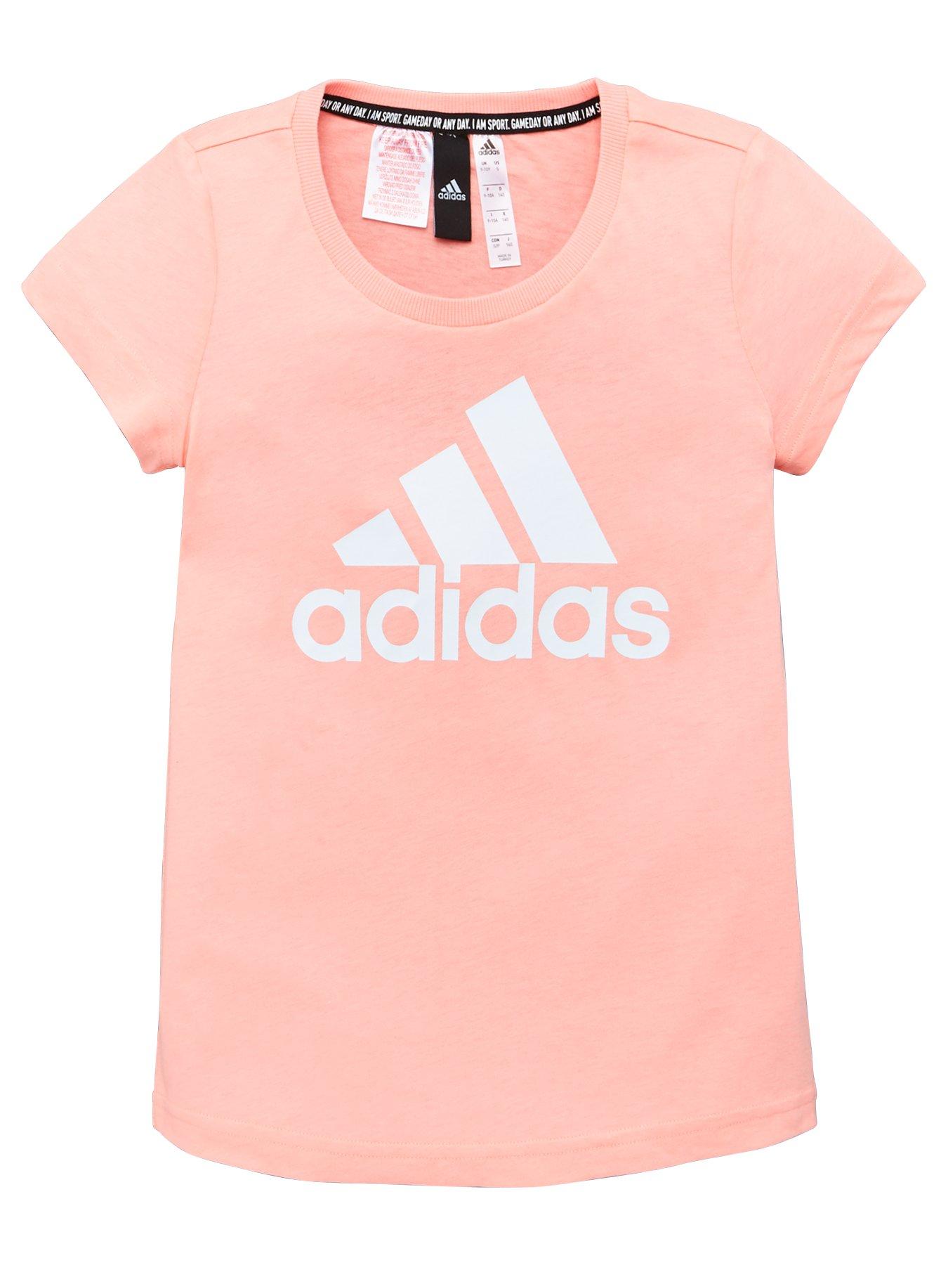 girls pink adidas shirt