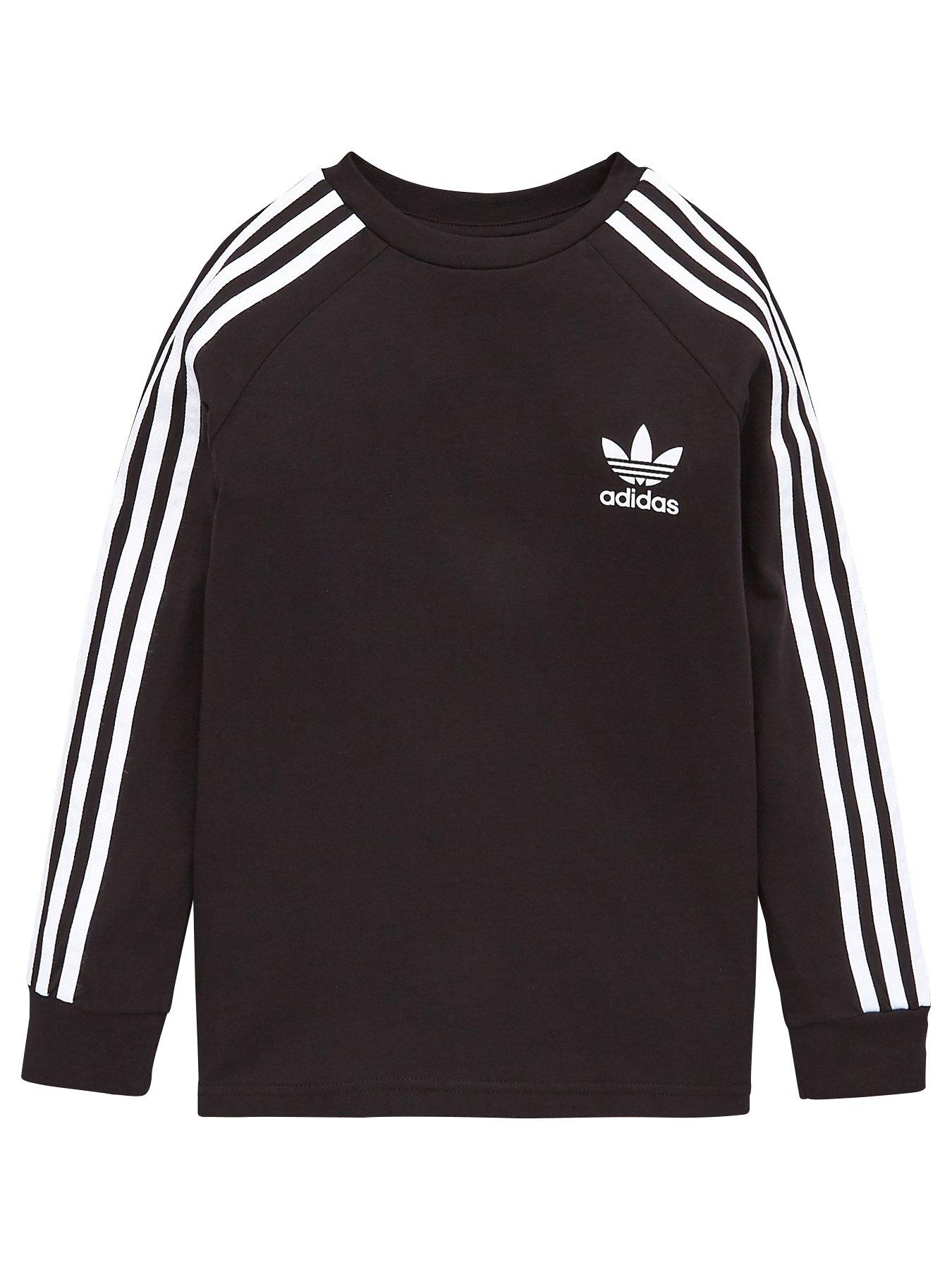 three striped long sleeve top by adidas