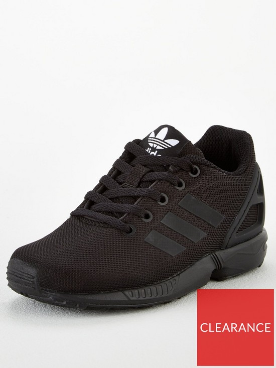 front image of adidas-originals-zx-flux-junior-trainers-core-black