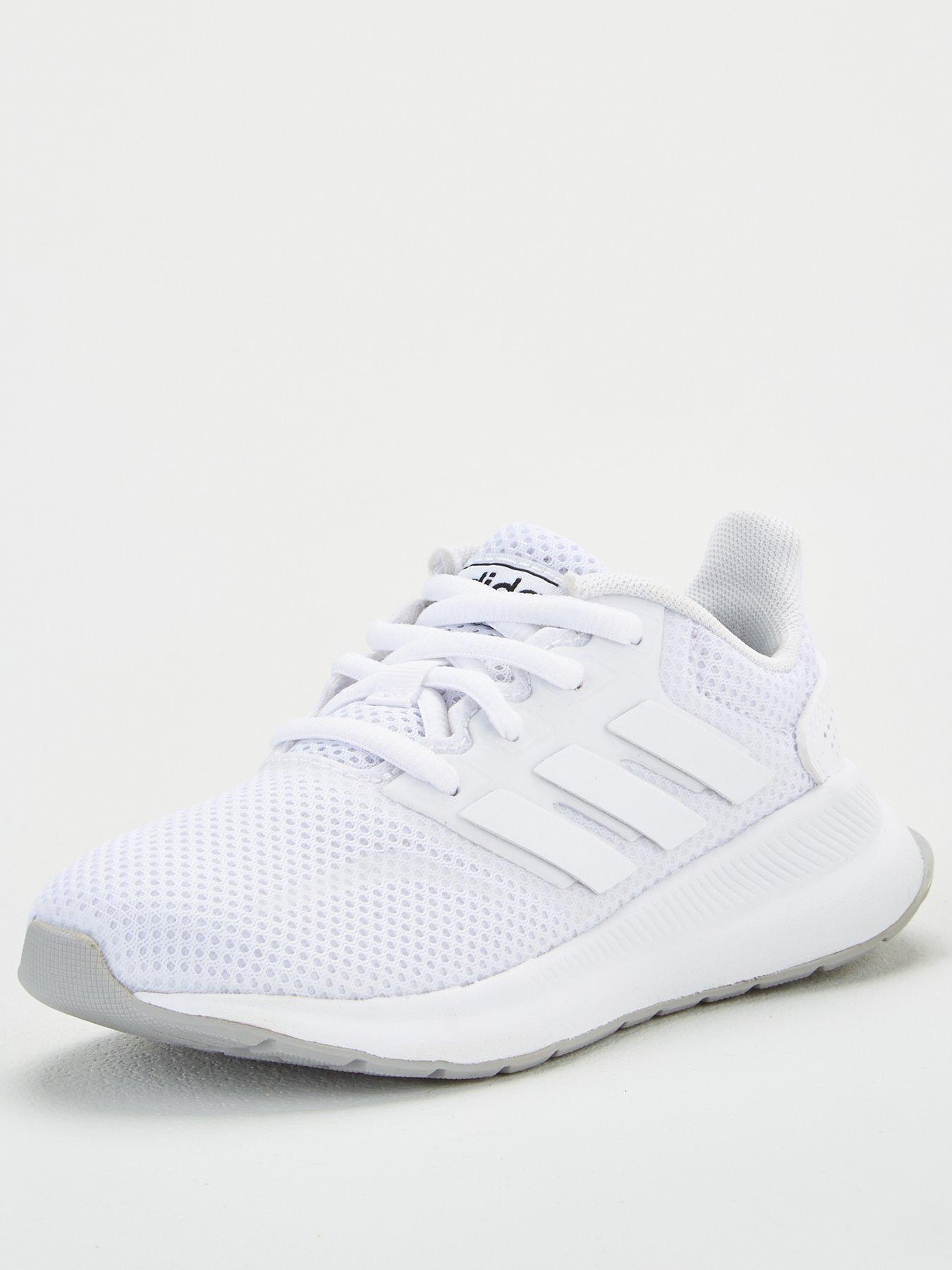 white adidas junior trainers