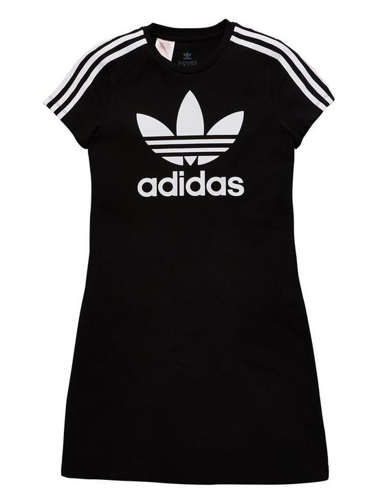 front image of adidas-originals-skater-dress-black