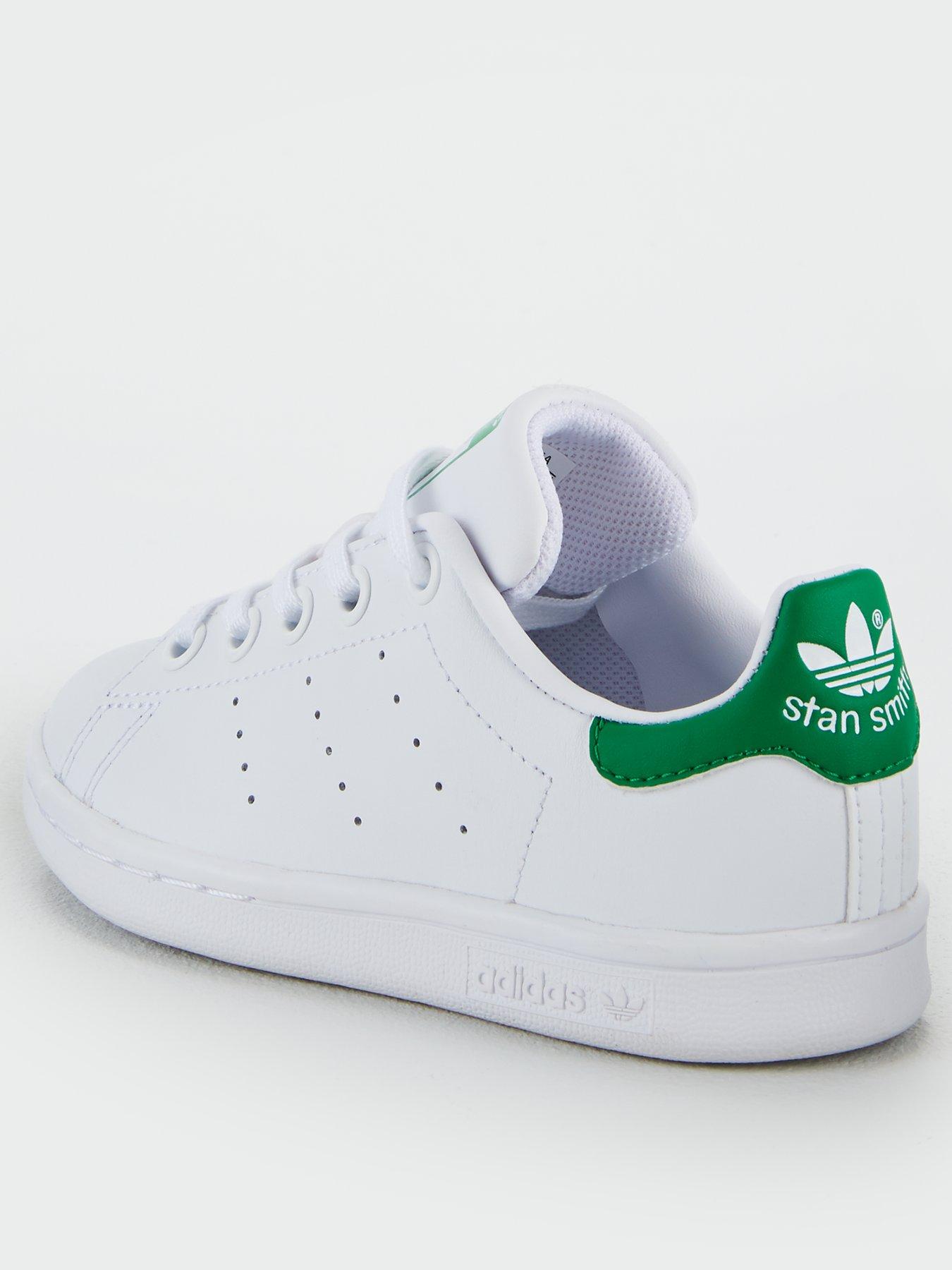 adidas Originals Stan Smith Childrens Trainers - White/Green | very.co.uk