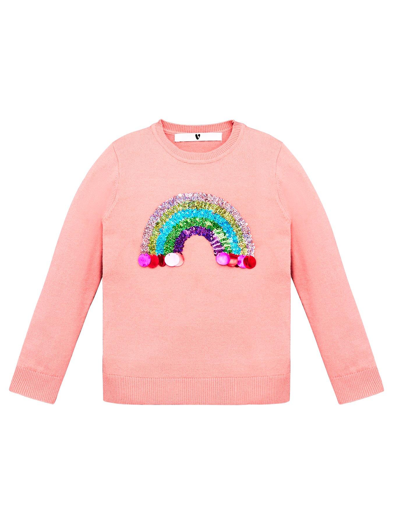 V By Very Girls Knitted Rainbow Sequin Jumper review