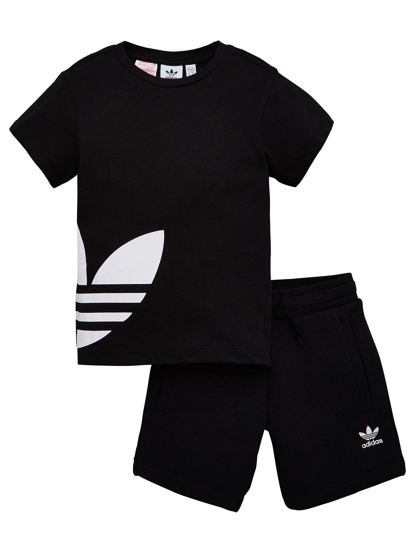 adidas t shirt and shorts set mens