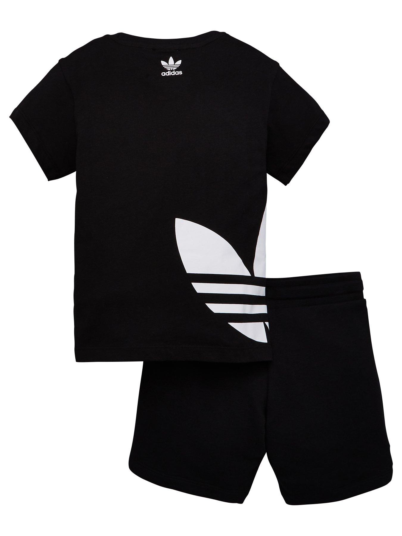 adidas trefoil shorts tee set