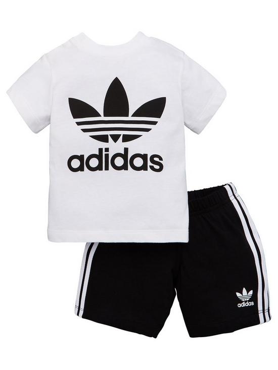 adidas Originals Shorts & T-shirt Set - White | very.co.uk