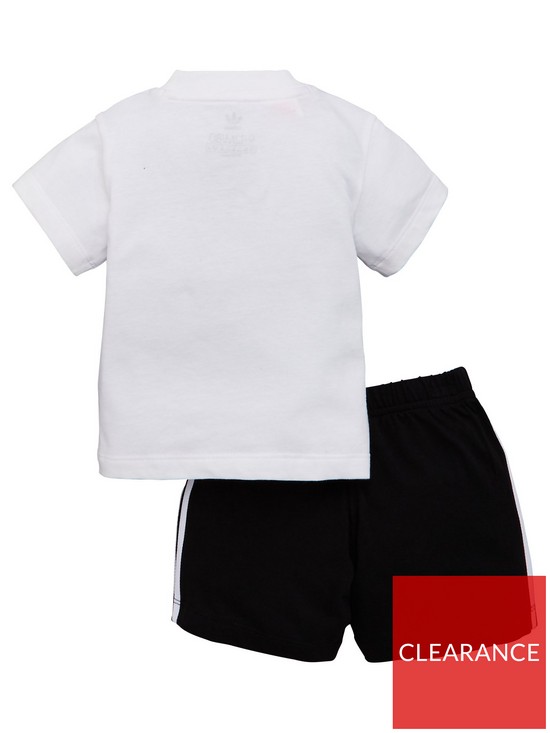 back image of adidas-originals-infant-unisex-short-tee-set-blackwhite