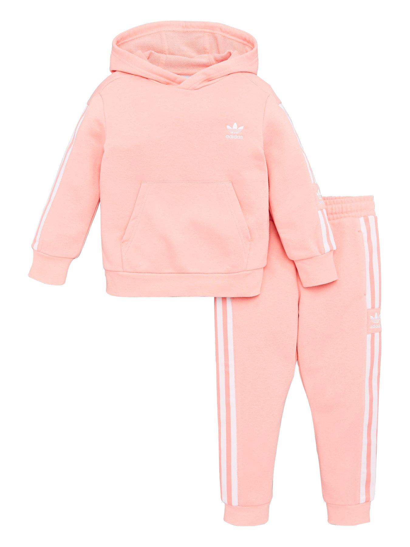 adidas originals logo overhead hooded tracksuit infant