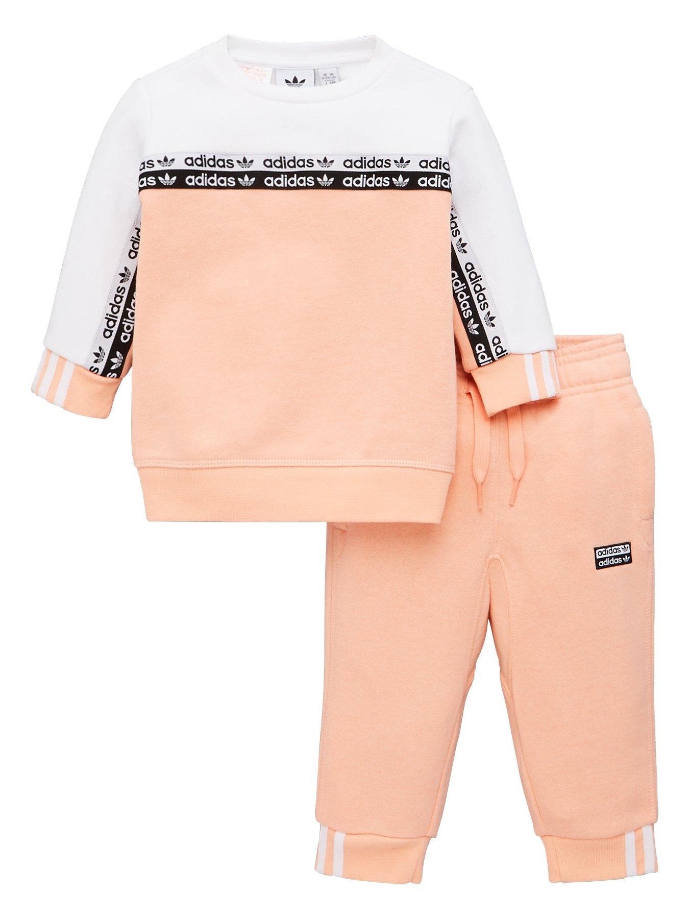 peach adidas tracksuit