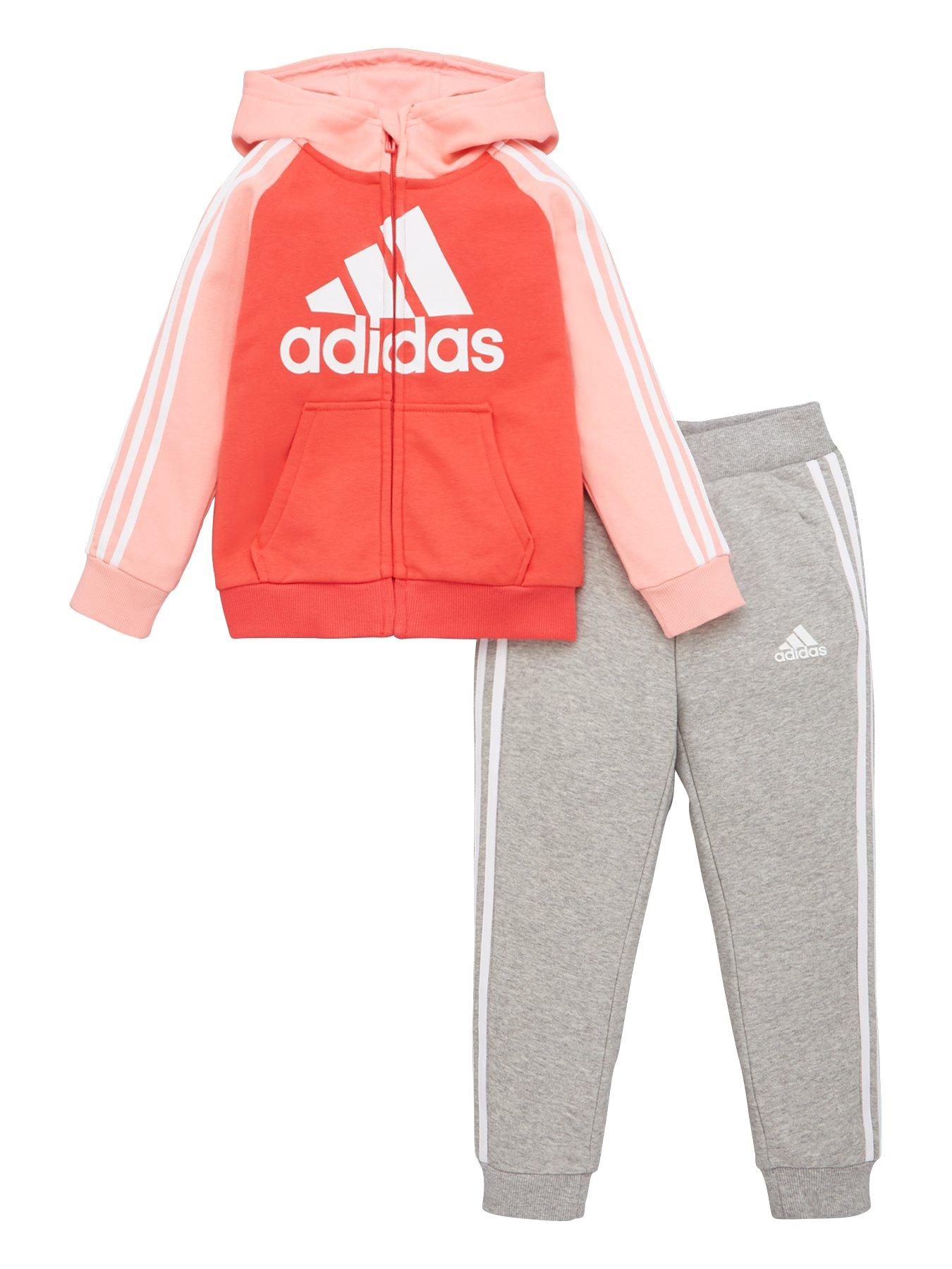 Adidas Young Girls 3 Stripe Hoodie Tracksuit review