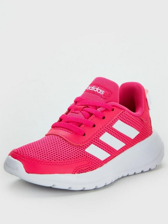 front image of adidas-tensaur-run-childrens-trainers-pinkwhite