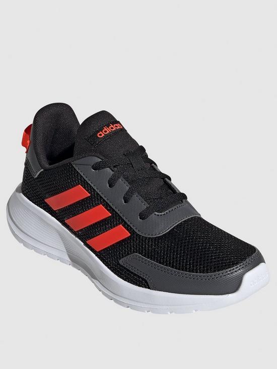 front image of adidas-tensaur-run-junior-trainers-black-orange