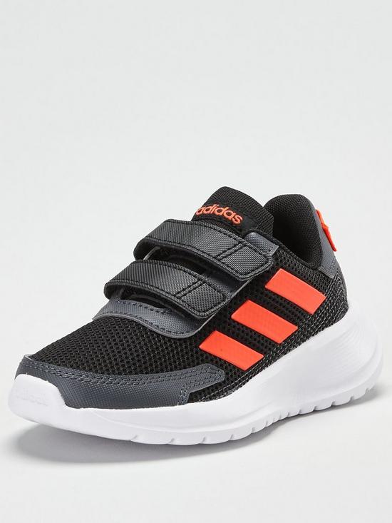 front image of adidas-tensaur-run-childrens-trainers-blackorange